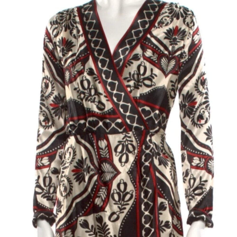 NWOT Farm Rio Passion Scarf Wrap Mini Dress XXS $215 - Picture 13 of 15